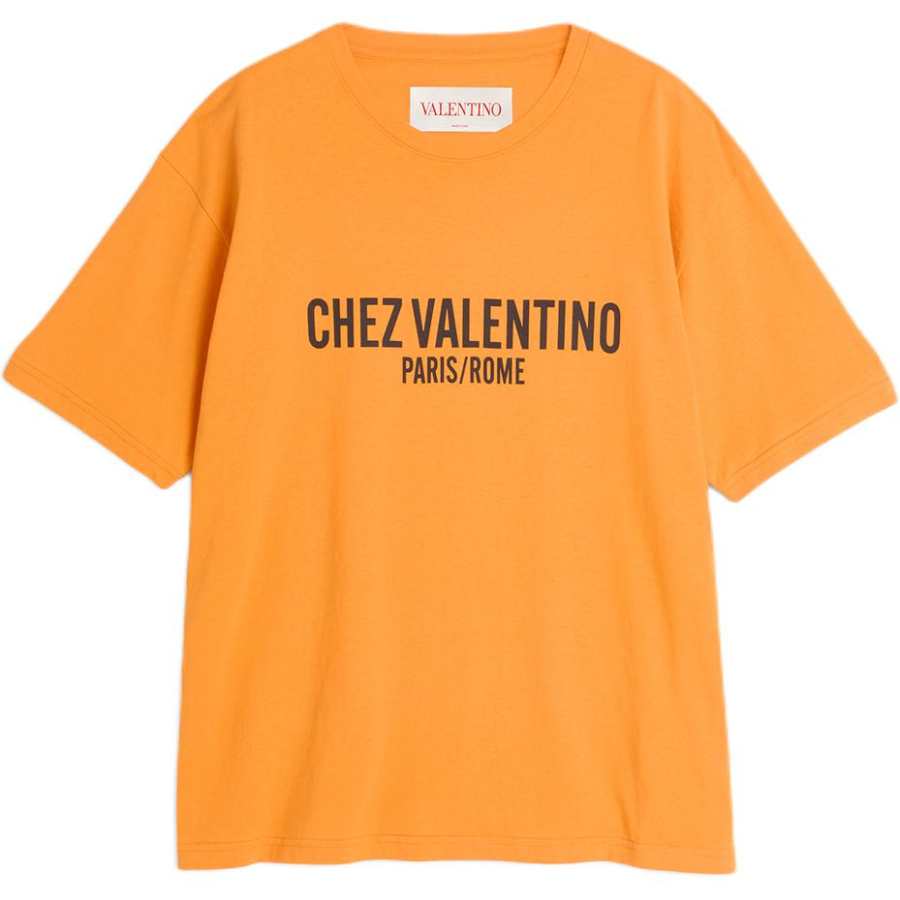 Valentino Garavani Logo Printed Straight Hem T Shirt