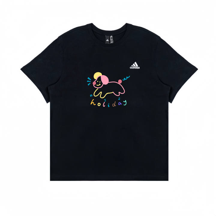Adidas Adidas T Shirts Unisex Black Crew Neck Moderate Straight Fit