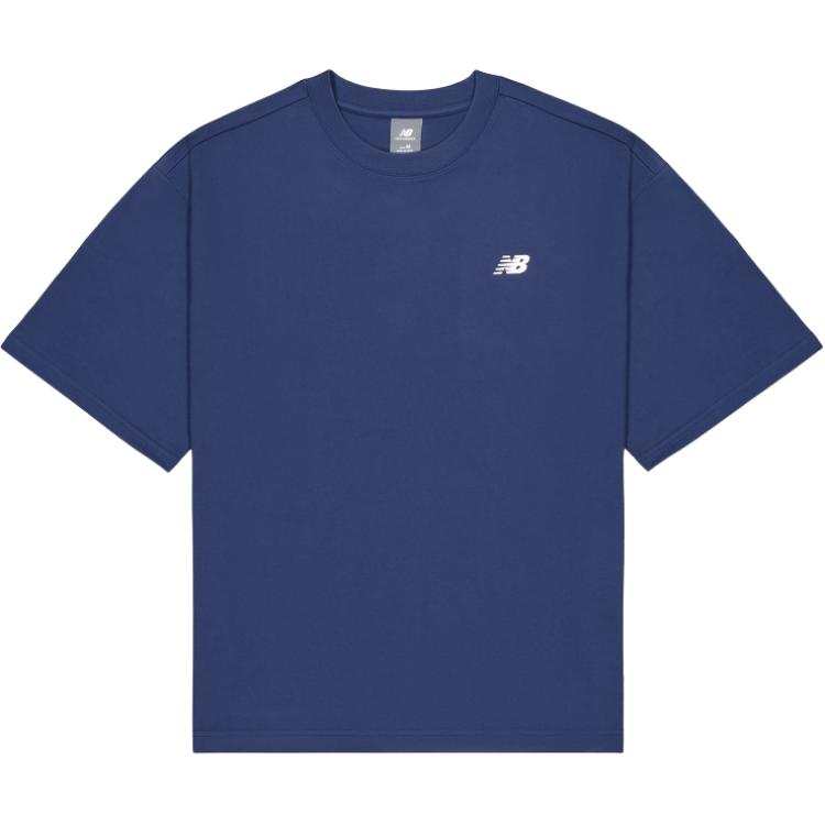 New Balance New Balance T Shirts Men's Blue NNY Crew Neck Moderate Straight Fit