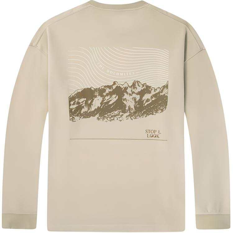 Columbia Drop Shoulder Sleeve T Shirt Unisex Brown