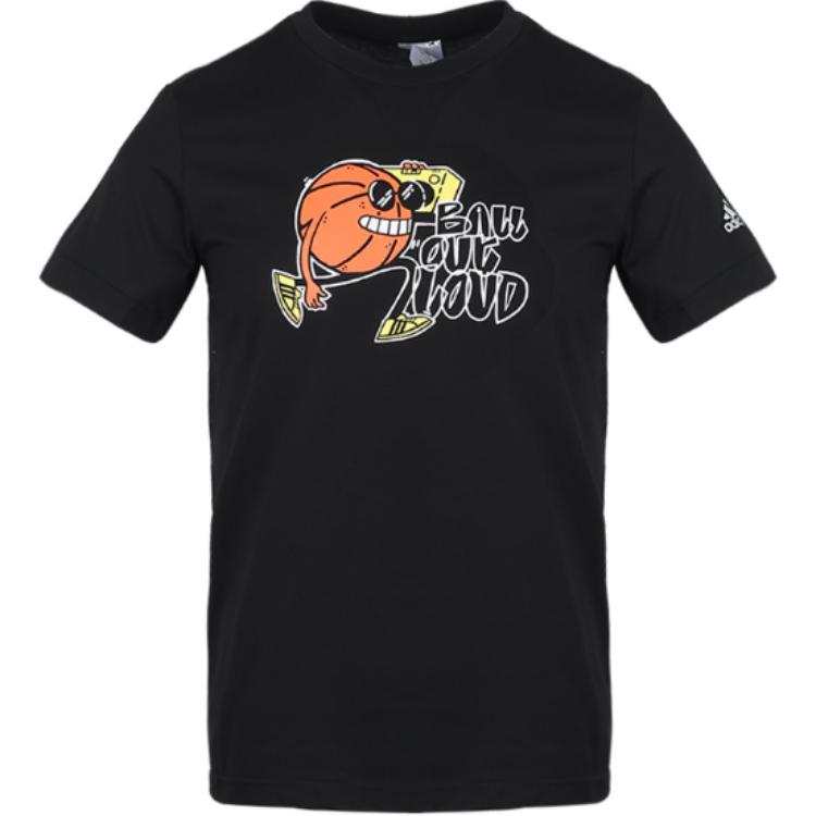 Adidas Adidas T Shirts Men's Black Crew Neck Moderate