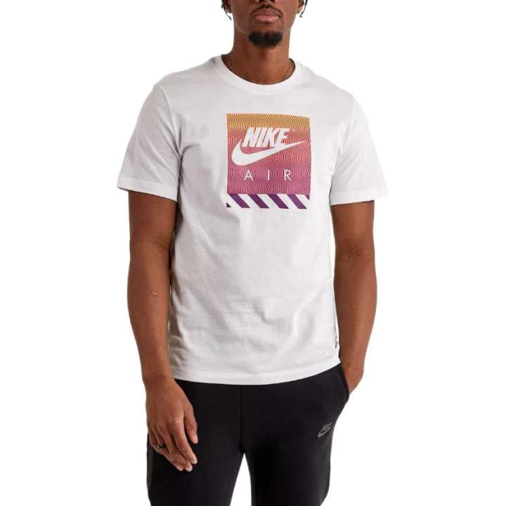 Nike Nike T Shirts Men's White Crew Neck Moderate Straight Fit