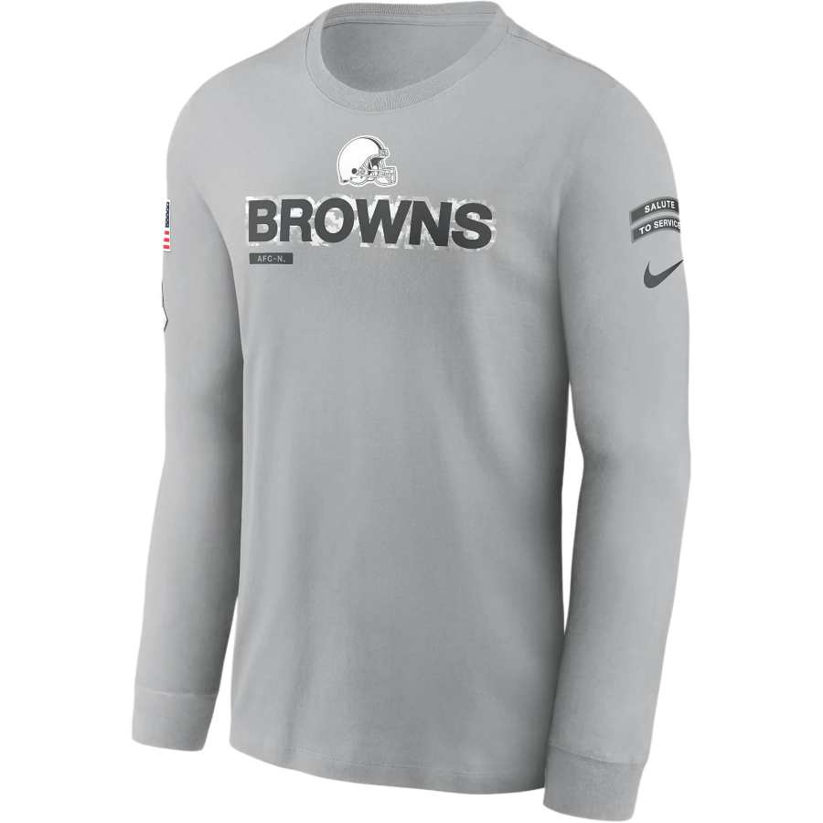 Nike Nike Cleveland Browns Salute To Service Mascot Edge Legend Men's Nike Nfl Long Sleeve T Shirt