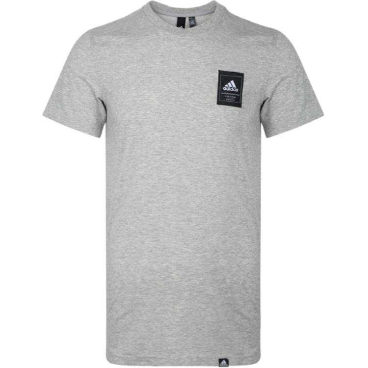 Adidas Adidas T Shirts Men's Gray Crew Neck Moderate