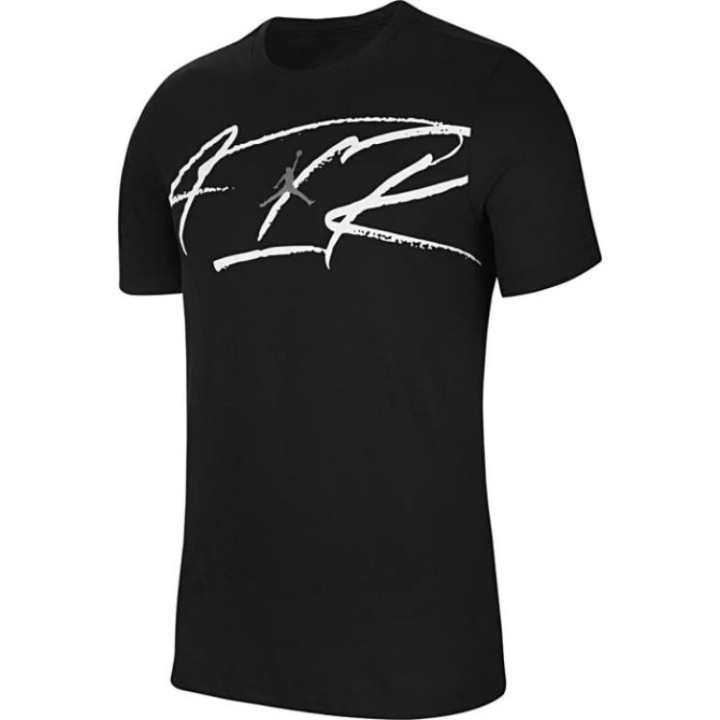 Jordan Jordan T Shirts Men's Black Crew Neck Moderate Straight Fit