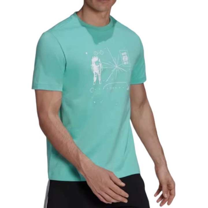 Adidas Adidas T Shirts Men's Green Crew Neck Moderate