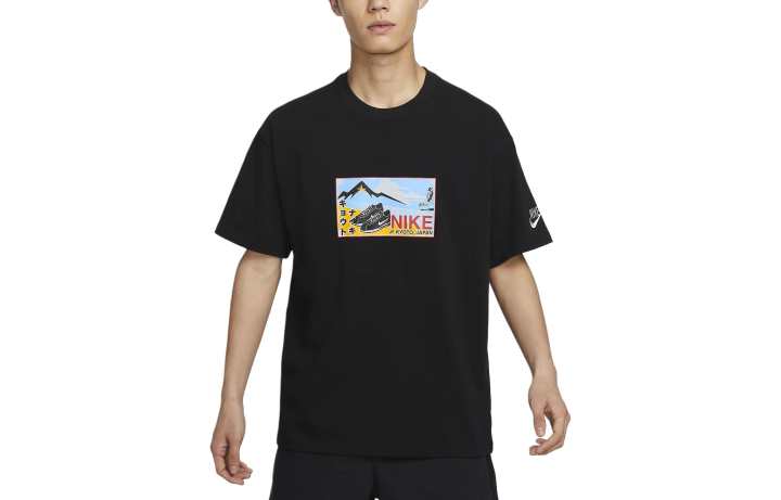 Nike Nike Drop Shoulder Sleeve T Shirt Men's Black