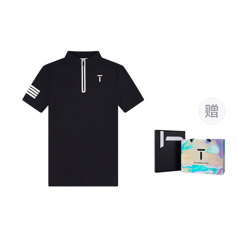EUROPEAN TOUR T Shirts Men's Stand Collar Moderate Straight Fit