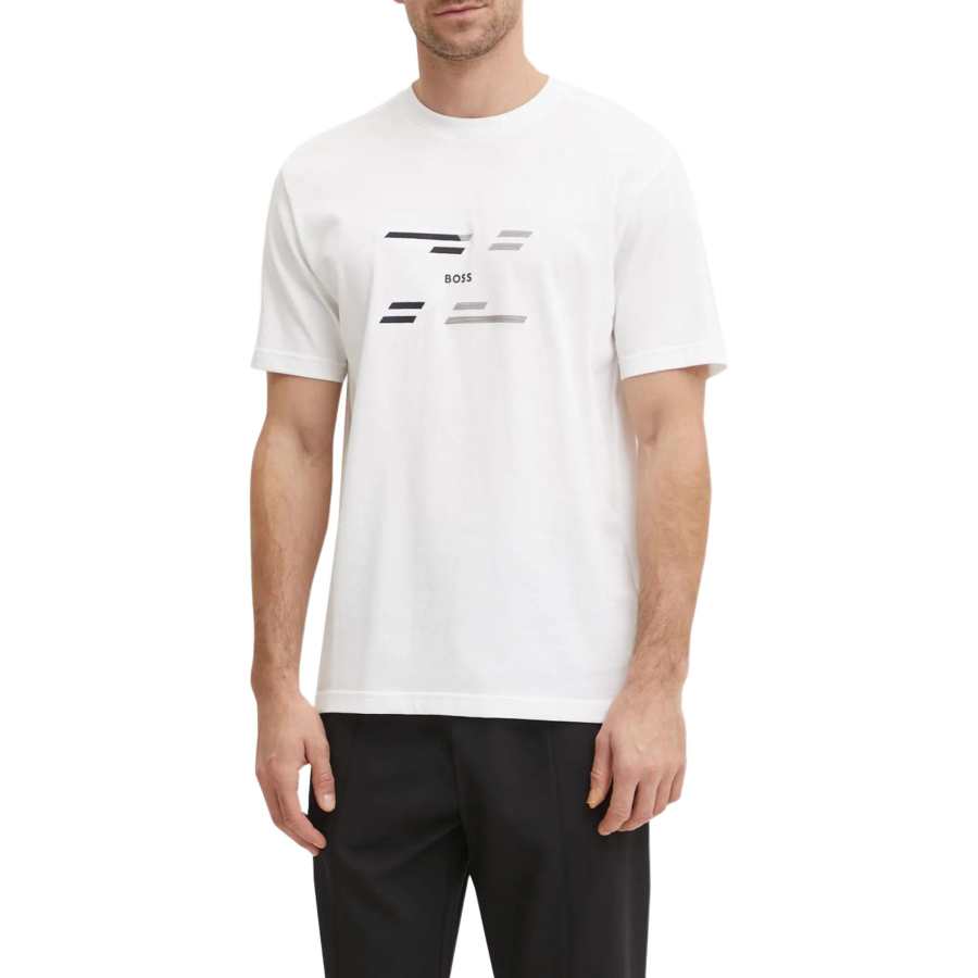 HUGO BOSS T Shirts Men's White Crew Neck