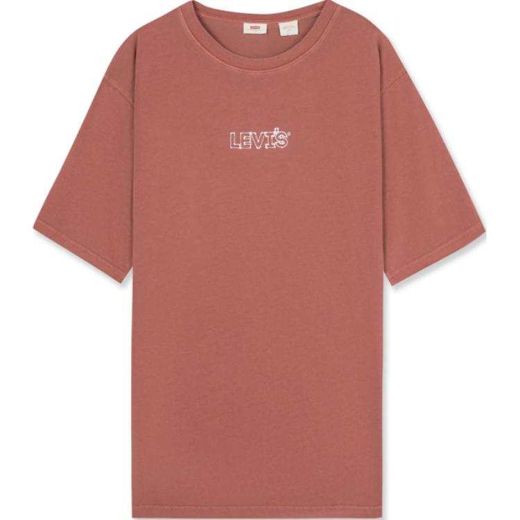 Levis T Shirts Men's Pink Crew Neck Moderate Straight Fit