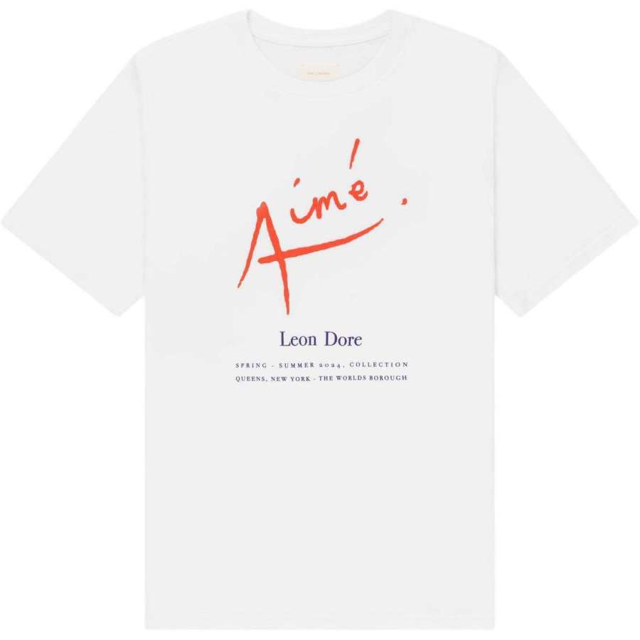 AIME LEON DORE Regular T Shirt Unisex White