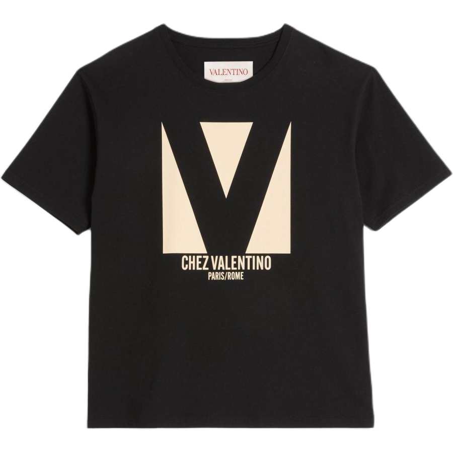 Valentino Chez Valentino Printed Crewneck T Shirt