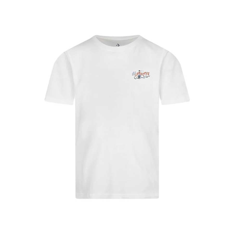 Converse Converse T Shirts Men's White Crew Neck Moderate
