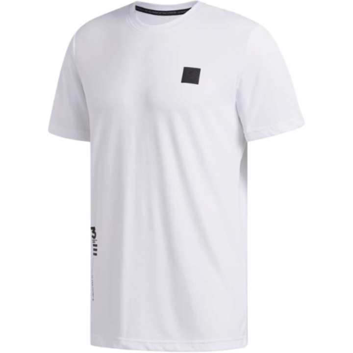 Adidas Adidas T Shirts Men's White Crew Neck Moderate Straight Fit