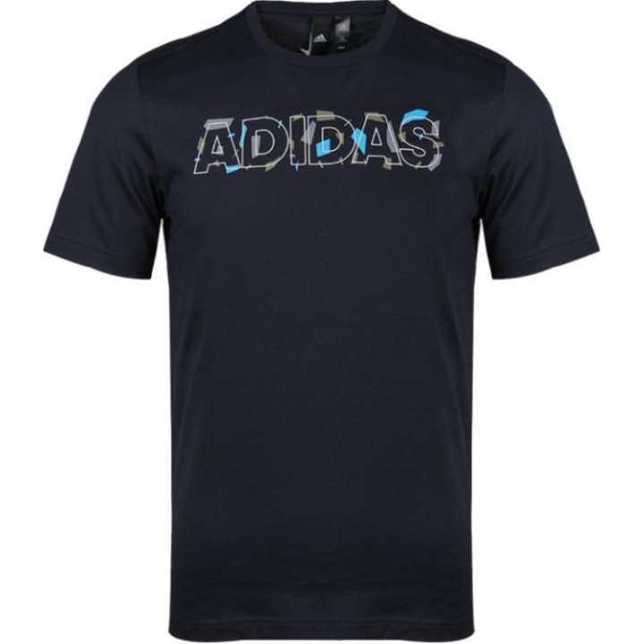 Adidas Adidas T Shirts Men's Blue Crew Neck Moderate