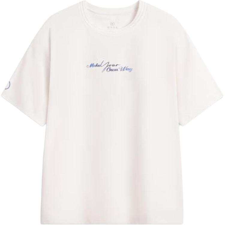 Li-Ning Li Ning Sports Life Collection T Shirt Men's Champagne White