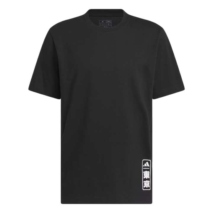 Adidas Adidas T Shirts Men's Black Crew Neck Moderate Straight Fit