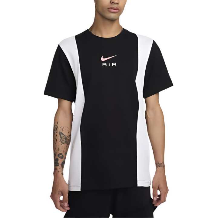 Nike Nike T Shirts Men's Black Crew Neck Moderate Straight Fit