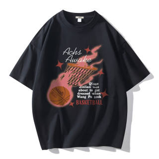 ACHS AWAKE T Shirts Unisex Crew Neck Moderate Straight Fit