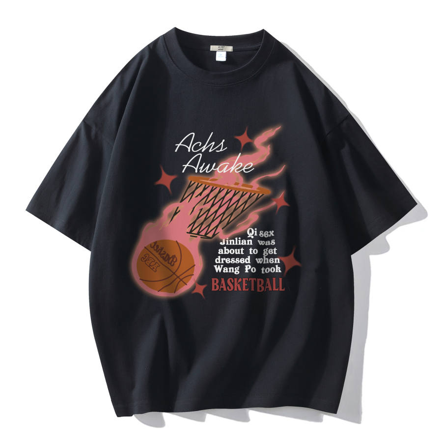 ACHS AWAKE T Shirts Unisex Crew Neck Moderate Straight Fit