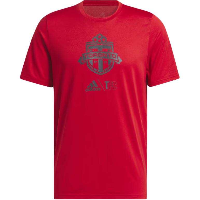 Adidas Adidas Toronto FC T Shirts Men's Red Crew Neck Moderate Straight Fit