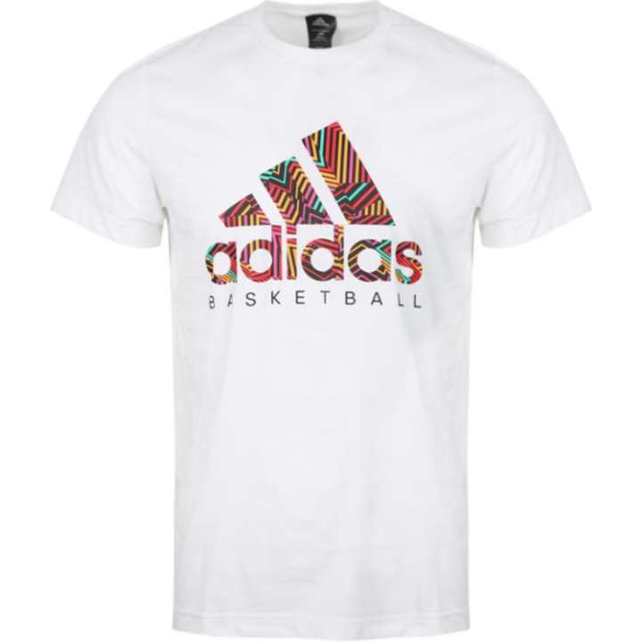Adidas Adidas T Shirts Men's White Crew Neck Moderate