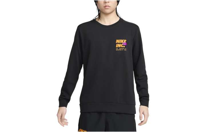 Nike Nike T Shirts Men's Black Crew Neck Moderate Straight Fit