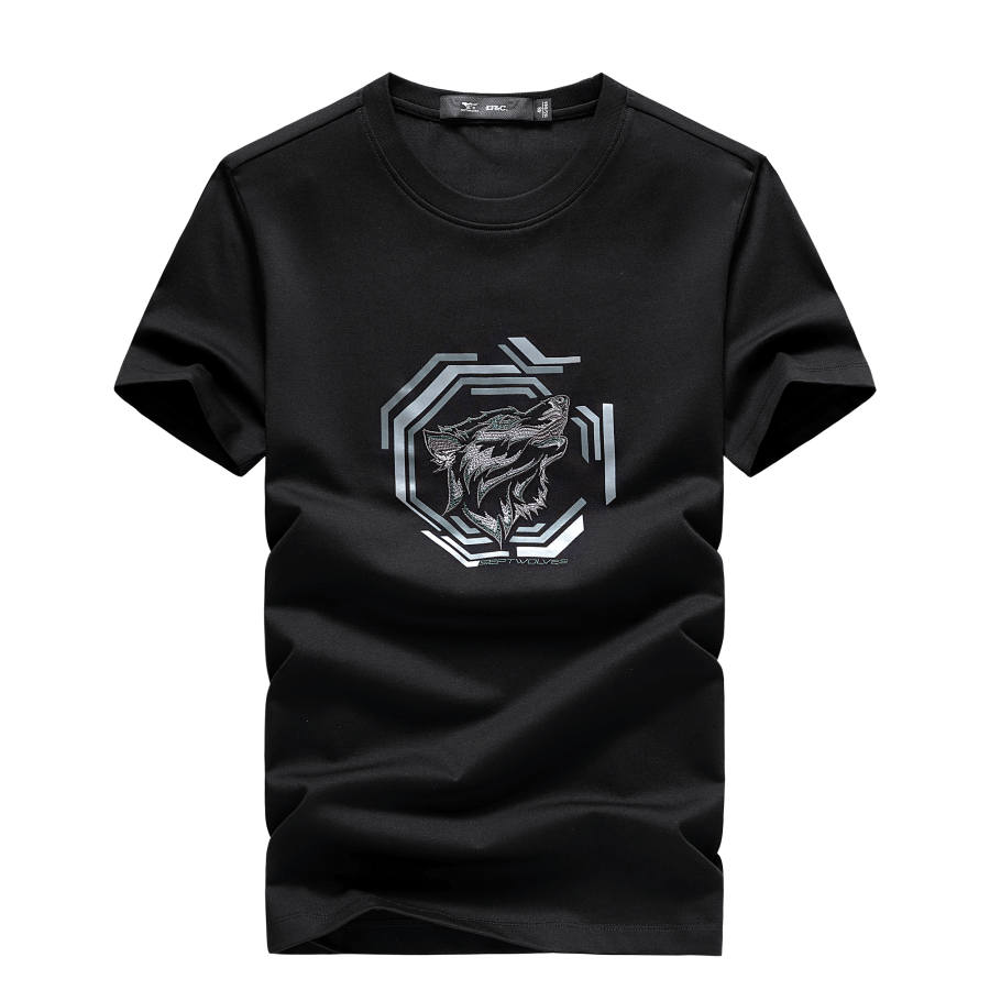 SEPTWOLVES SEPTWOLVES T Shirts Men's Crew Neck Thin Straight Fit