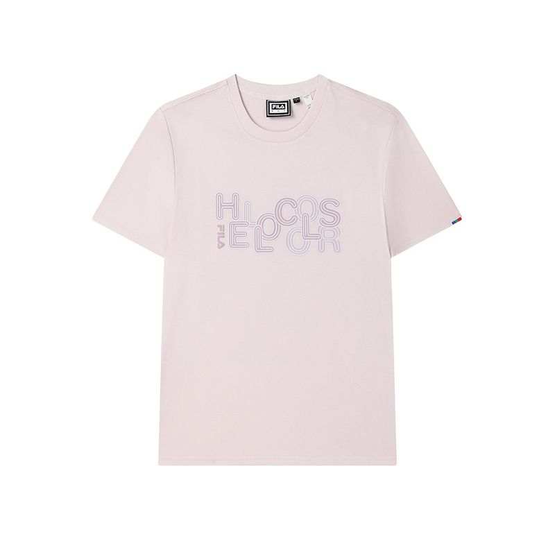 FILA ORIGINALE T Shirt Unisex Light Yellow Purple