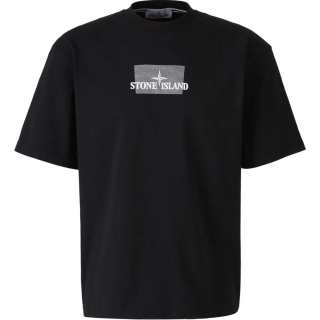 STONE ISLAND Logo Printed Crewneck T Shirt