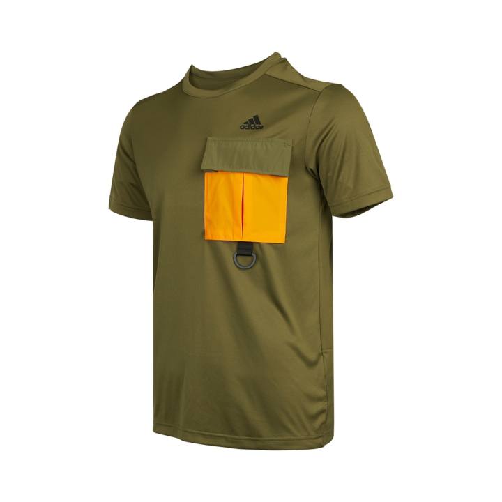 Adidas Adidas T Shirts Men's Green Crew Neck Moderate