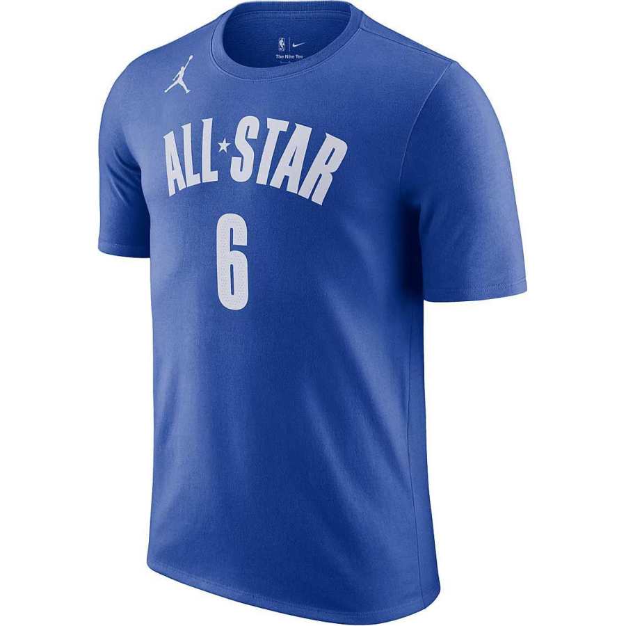 Jordan Jordan T Shirts Men's Blue Crew Neck Moderate Straight Fit