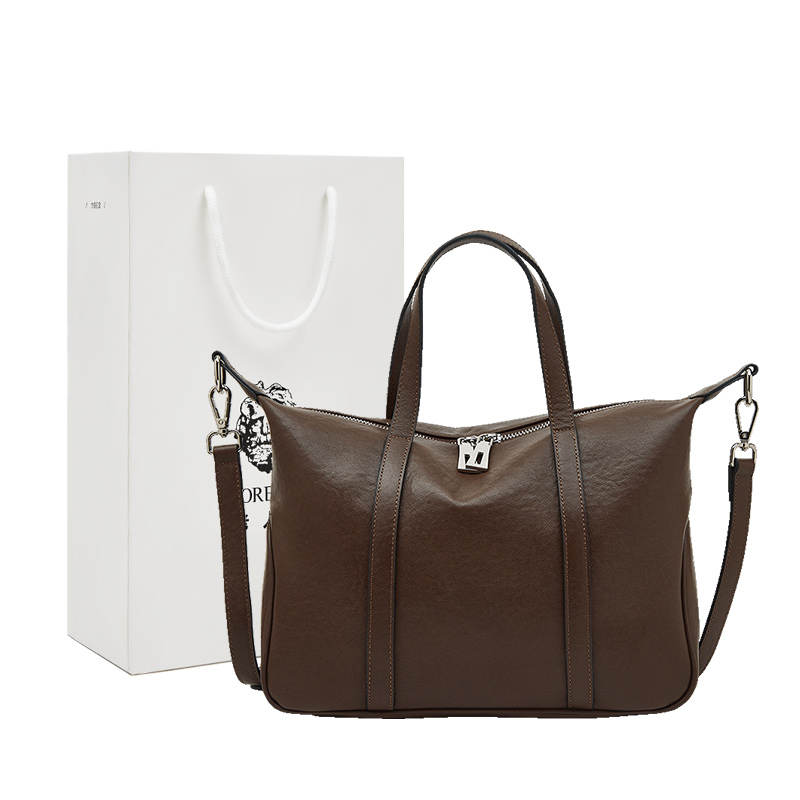 LAORENTOU Vegetable Tanned Cow Leather Crossbody Bag Regular Women's Black/Coffee/Brown
