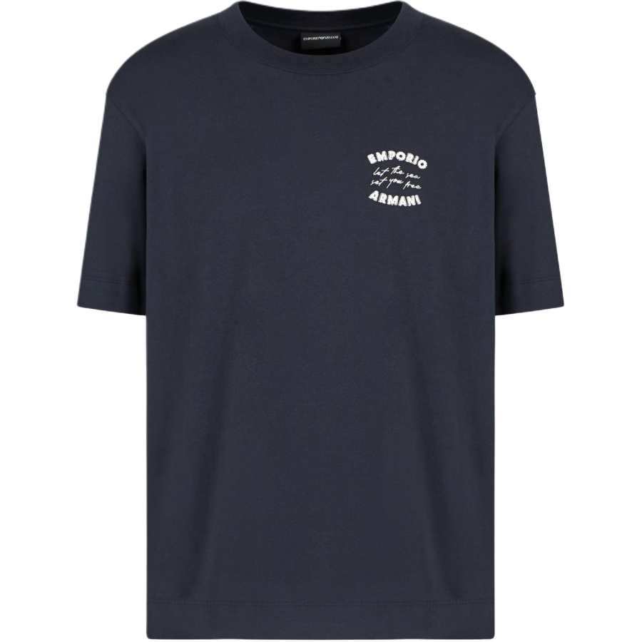 EMPORIO ARMANI Logo embroidered T shirt