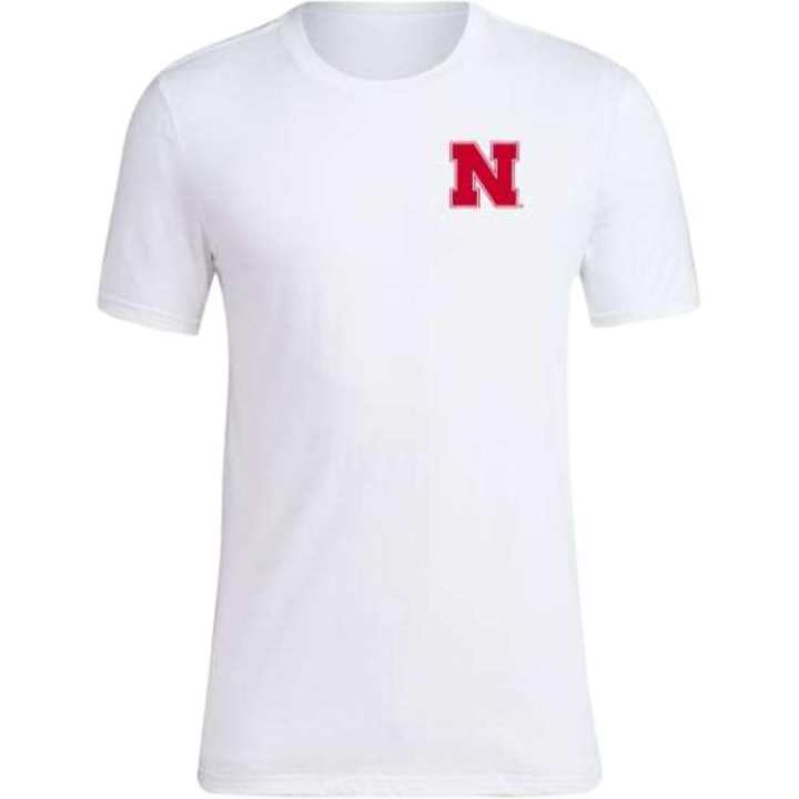 Adidas Adidas T Shirts Men's White Crew Neck Moderate Straight Fit