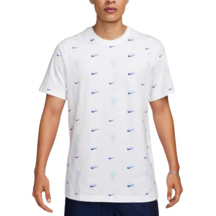 Nike Nike T Shirts Men's White Crew Neck Moderate Straight Fit