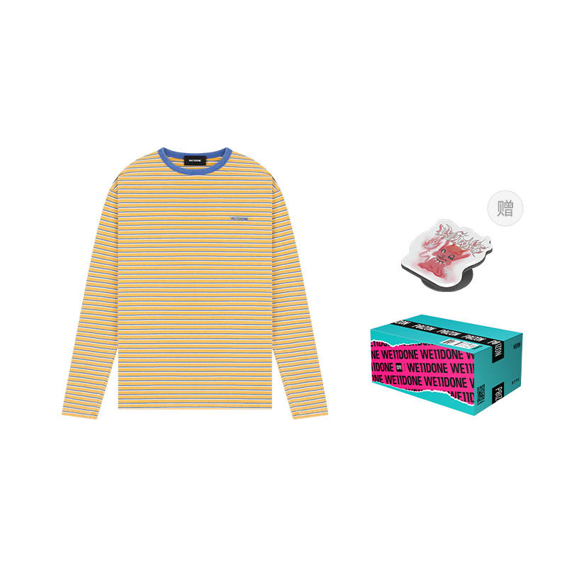 WE11DONE WE11DONE Logo Striped T shirt