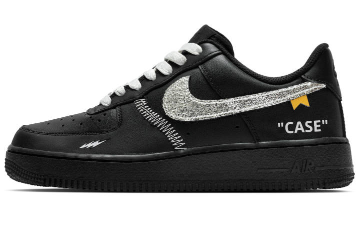 Nike Nike Air Force 1 Skateboard Shoes Unisex Low Top Black
