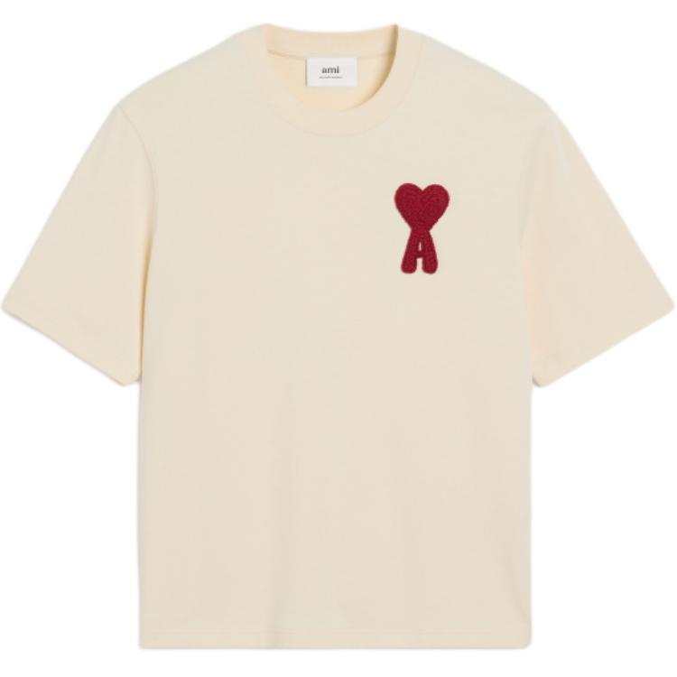 Amiparis Ami de Coeur-patch cotton T-Shirt