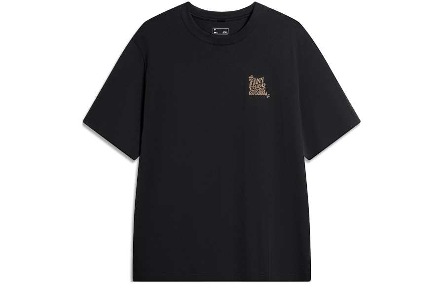 Li-Ning Li Ning Sports Life Collection Drop Shoulder Sleeve T Shirt Men's Black