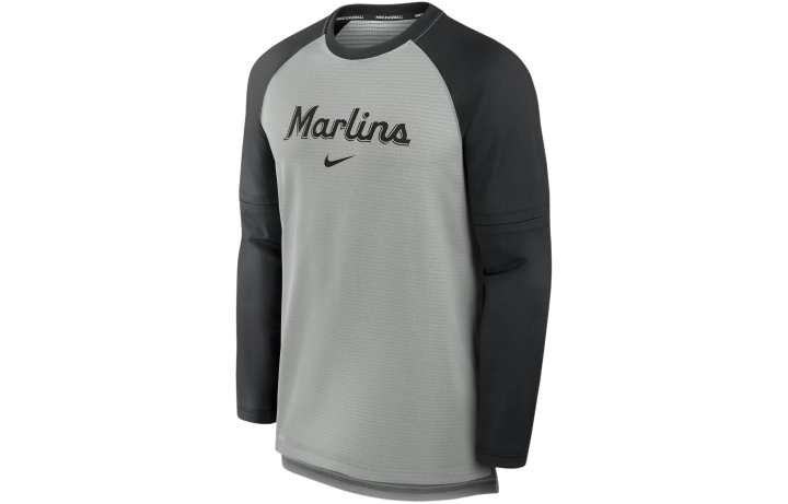 Nike Nike Miami Marlins Authentic Collection Game Time Men's Nike Breathe Mlb Long-Sleeve T-Shirt