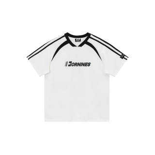FORNINES T Shirts Unisex V Neck Moderate Straight Fit