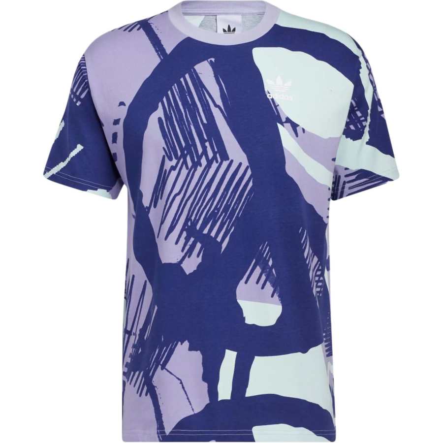 Adidas Originals ADIPLAY T Shirt Men's Multicolor/Gray Purple/White