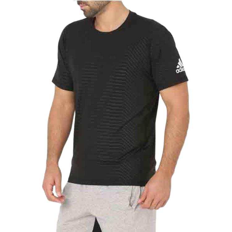Adidas Adidas T Shirts Men's Black Crew Neck Moderate Straight Fit