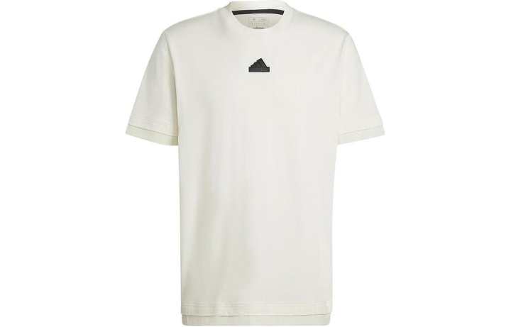 Adidas Adidas T Shirts Men's White Crew Neck Moderate Straight Fit