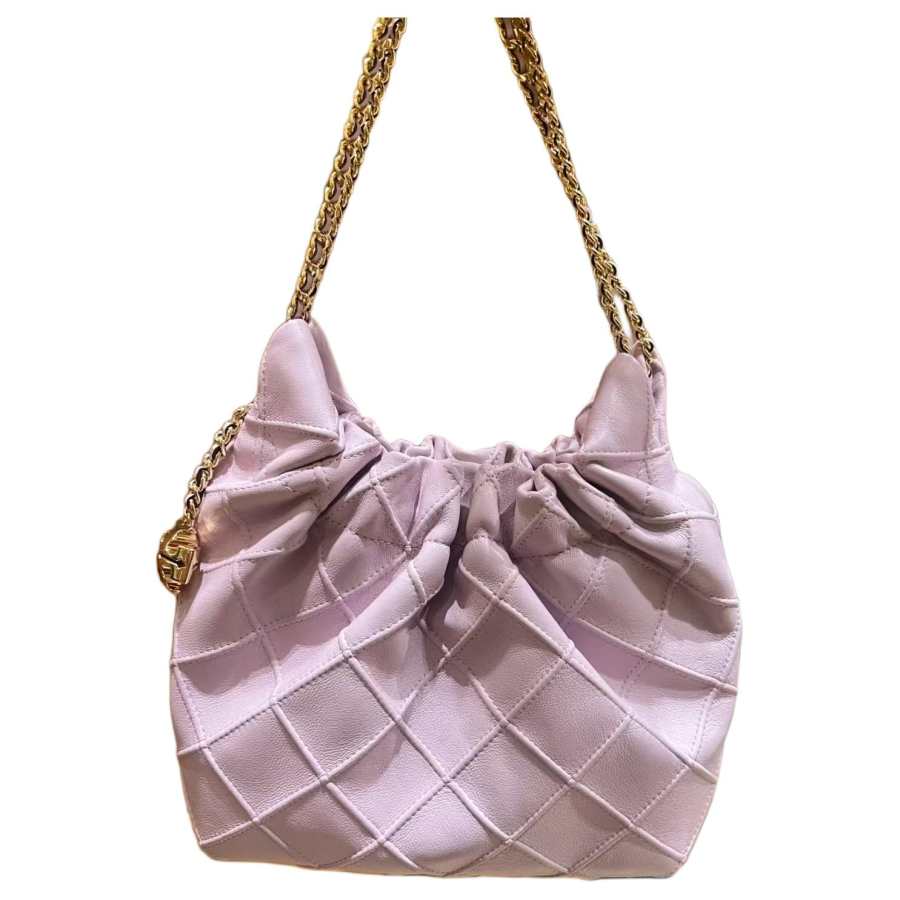 TORY BURCH Fleming Sheepskin One Shoulder Handbag Mini Women's Light Purple