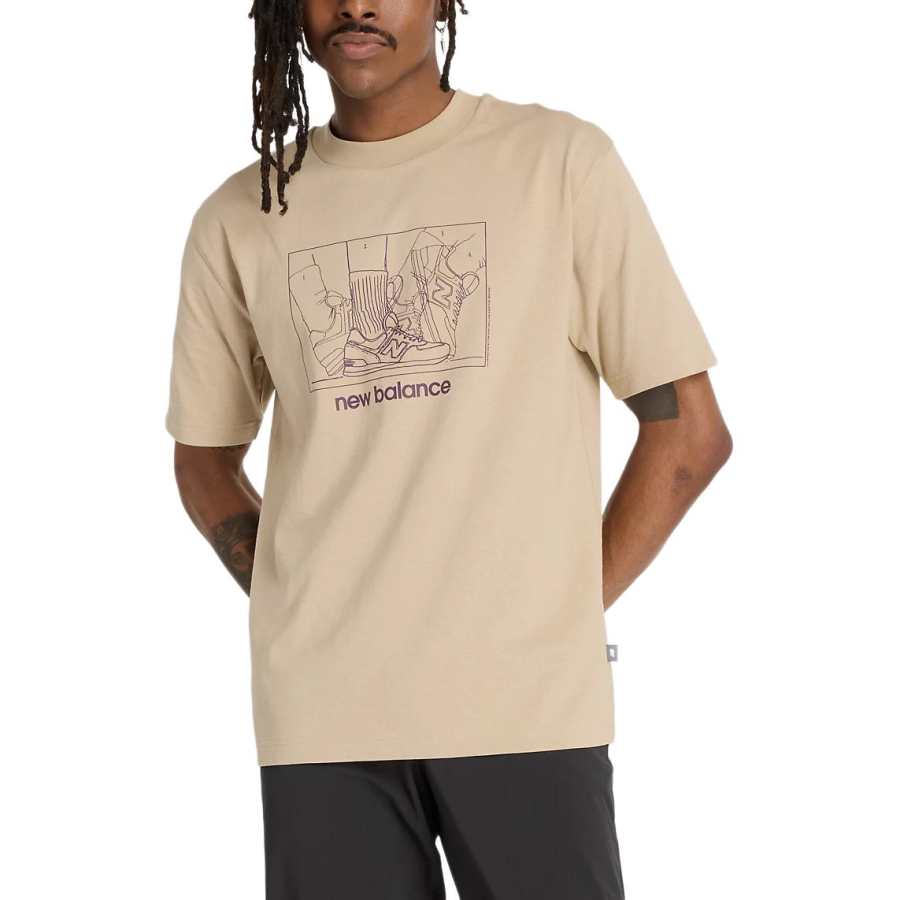 New Balance New Balance FW24 Athletics Relaxed Science T Shirt Men's Khaki