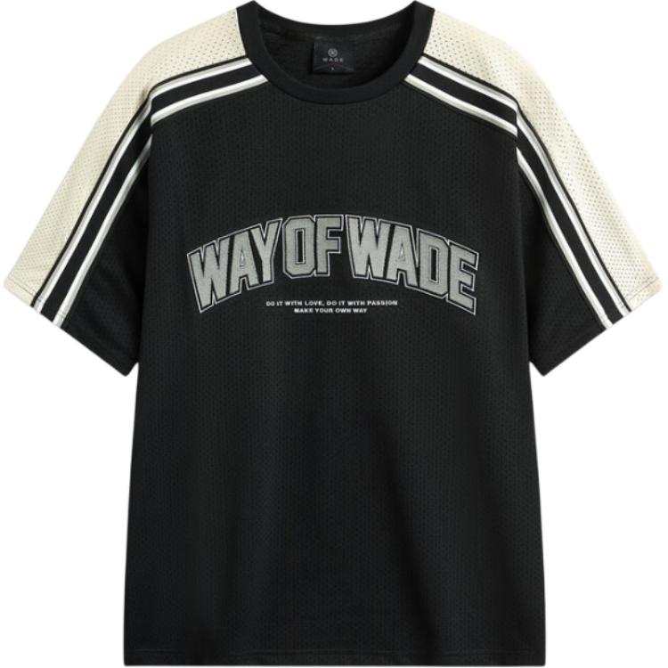 Li-Ning Li Ning T Shirts Men's Black Crew Neck Moderate