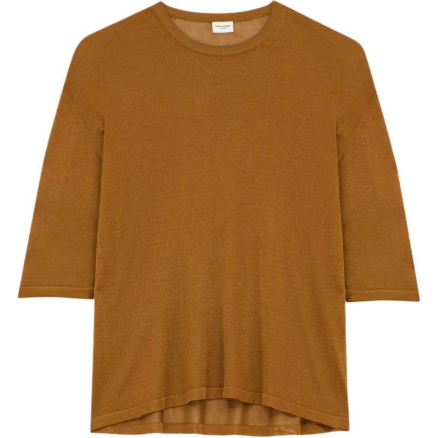 SAINT LAURENT T Shirt Men's Gold Umber