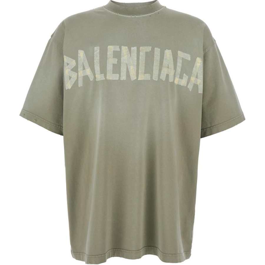 Balenciaga Logo Printed Crewneck T Shirt